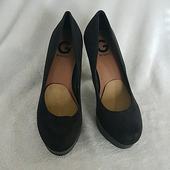 GUESS, VELVET PLATFORM HEELS - Picture 5 of 6
